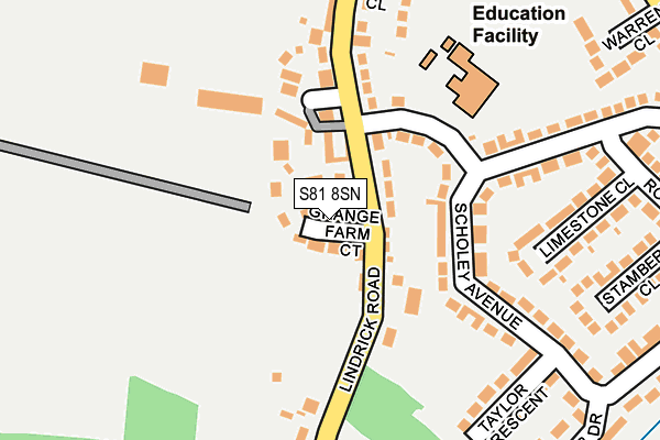 S81 8SN map - OS OpenMap – Local (Ordnance Survey)