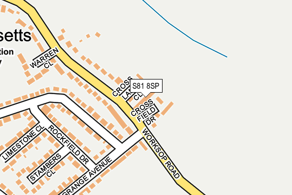 S81 8SP map - OS OpenMap – Local (Ordnance Survey)
