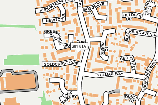 S81 8TA map - OS OpenMap – Local (Ordnance Survey)
