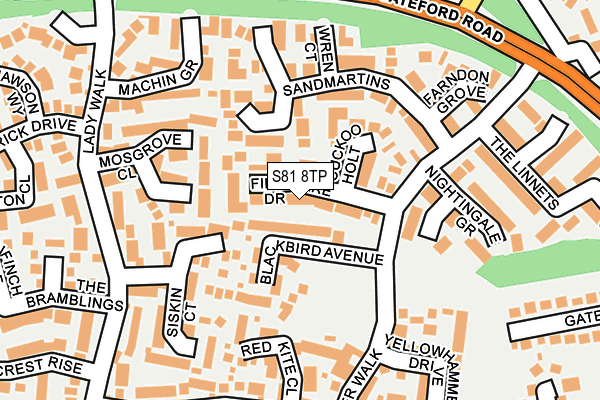 S81 8TP map - OS OpenMap – Local (Ordnance Survey)