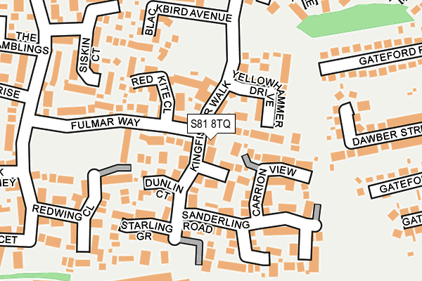 S81 8TQ map - OS OpenMap – Local (Ordnance Survey)