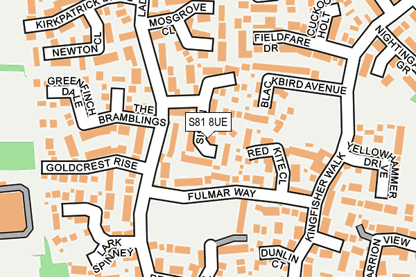 S81 8UE map - OS OpenMap – Local (Ordnance Survey)