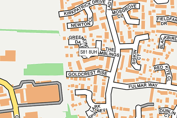 S81 8UH map - OS OpenMap – Local (Ordnance Survey)