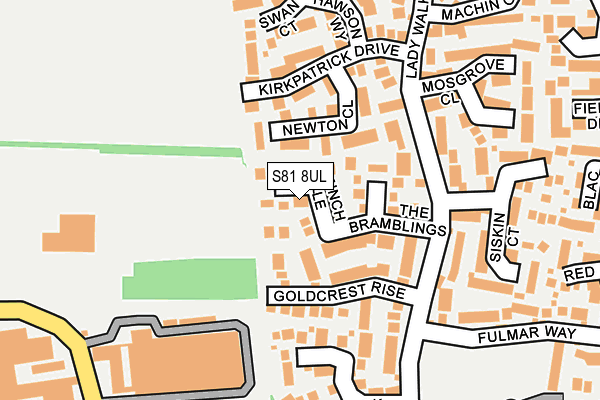S81 8UL map - OS OpenMap – Local (Ordnance Survey)