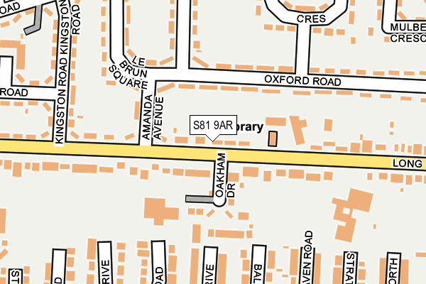 S81 9AR map - OS OpenMap – Local (Ordnance Survey)