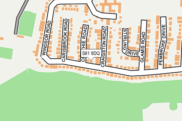 S81 9DQ map - OS OpenMap – Local (Ordnance Survey)