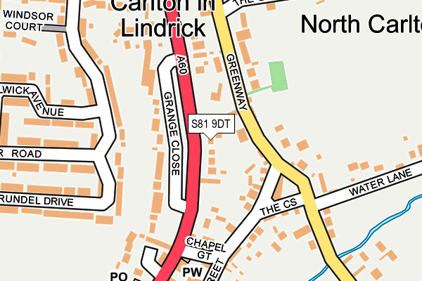 S81 9DT map - OS OpenMap – Local (Ordnance Survey)