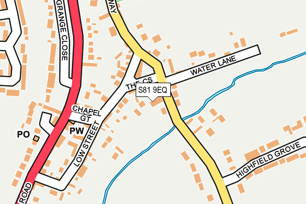 S81 9EQ map - OS OpenMap – Local (Ordnance Survey)