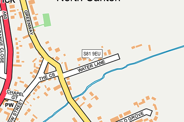 S81 9EU map - OS OpenMap – Local (Ordnance Survey)