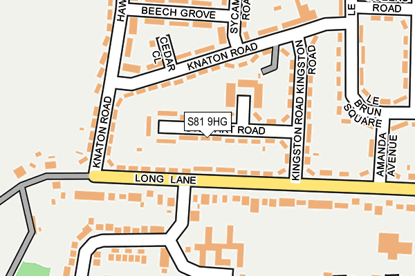 S81 9HG map - OS OpenMap – Local (Ordnance Survey)