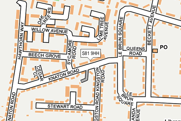 S81 9HH map - OS OpenMap – Local (Ordnance Survey)