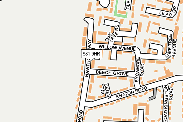 S81 9HR map - OS OpenMap – Local (Ordnance Survey)