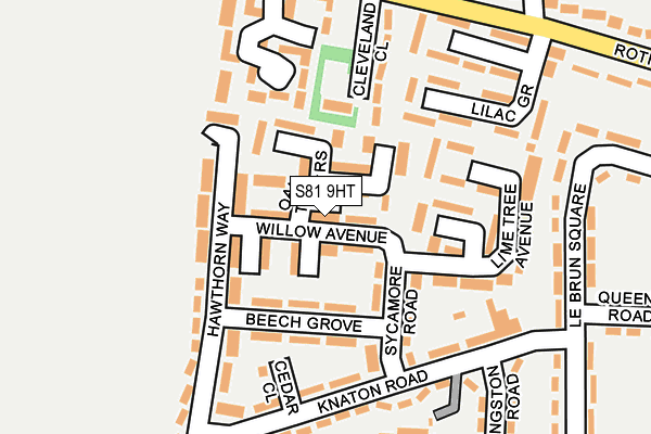 S81 9HT map - OS OpenMap – Local (Ordnance Survey)