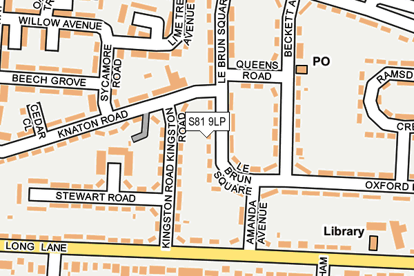S81 9LP map - OS OpenMap – Local (Ordnance Survey)