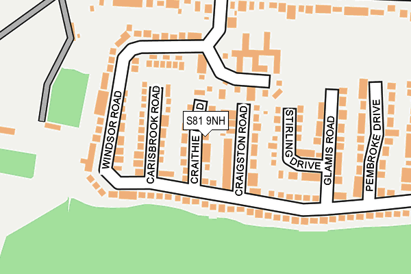 S81 9NH map - OS OpenMap – Local (Ordnance Survey)