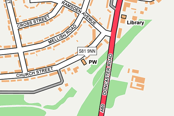 S81 9NN map - OS OpenMap – Local (Ordnance Survey)