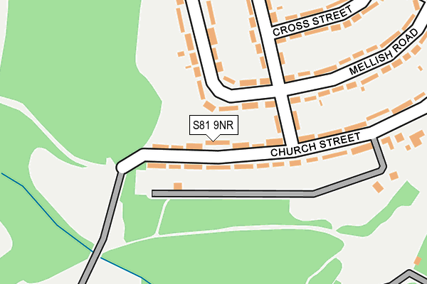 S81 9NR map - OS OpenMap – Local (Ordnance Survey)