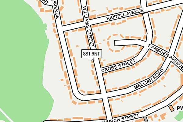 S81 9NT map - OS OpenMap – Local (Ordnance Survey)