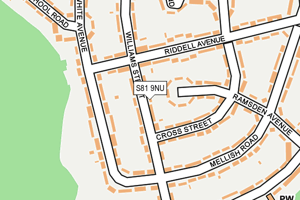 S81 9NU map - OS OpenMap – Local (Ordnance Survey)