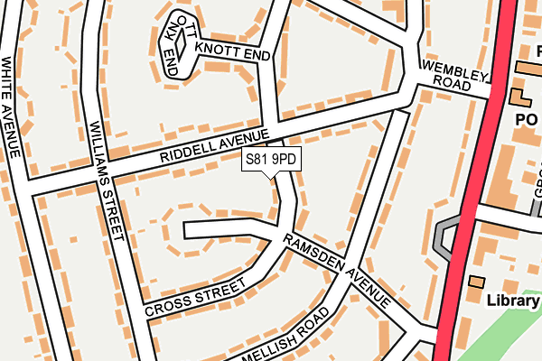 S81 9PD map - OS OpenMap – Local (Ordnance Survey)