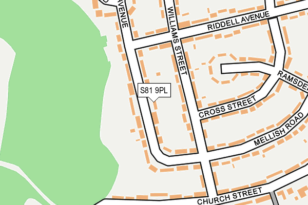 S81 9PL map - OS OpenMap – Local (Ordnance Survey)