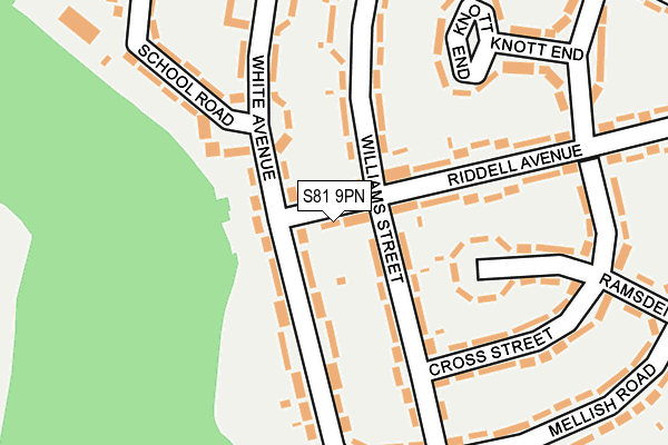 S81 9PN map - OS OpenMap – Local (Ordnance Survey)