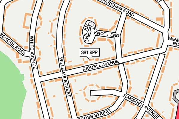 S81 9PP map - OS OpenMap – Local (Ordnance Survey)