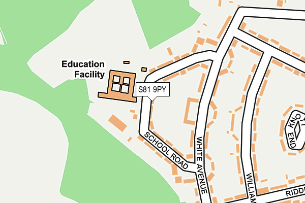 S81 9PY map - OS OpenMap – Local (Ordnance Survey)