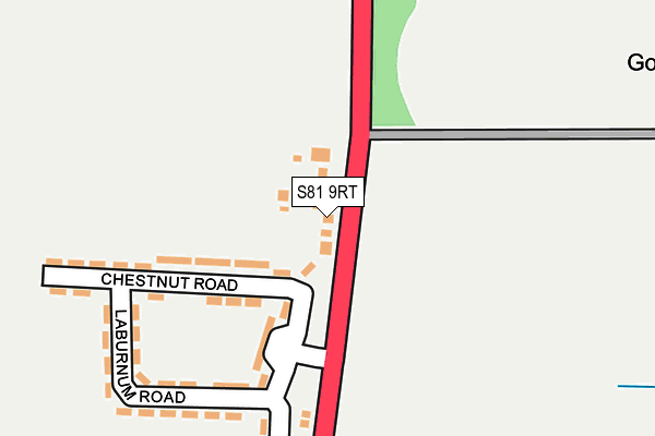 S81 9RT map - OS OpenMap – Local (Ordnance Survey)
