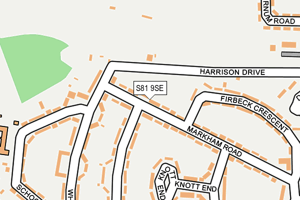 S81 9SE map - OS OpenMap – Local (Ordnance Survey)