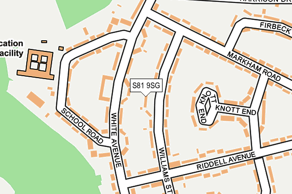 S81 9SG map - OS OpenMap – Local (Ordnance Survey)