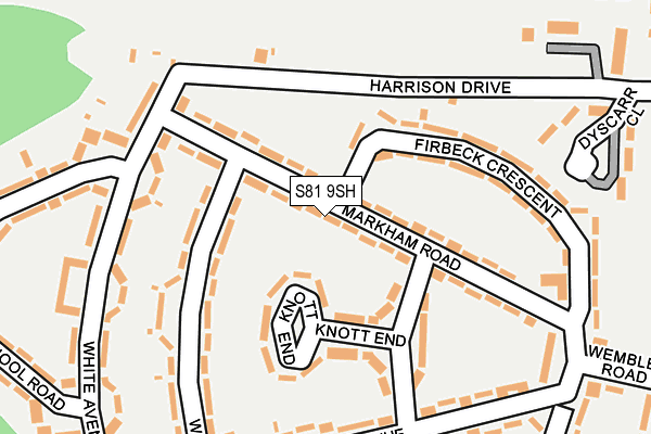 S81 9SH map - OS OpenMap – Local (Ordnance Survey)