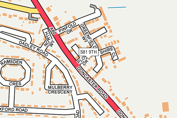 S81 9TH map - OS OpenMap – Local (Ordnance Survey)