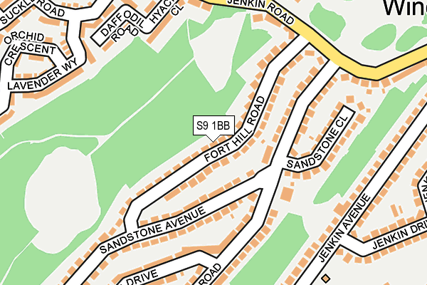 S9 1BB map - OS OpenMap – Local (Ordnance Survey)