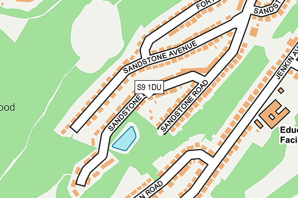 S9 1DU map - OS OpenMap – Local (Ordnance Survey)