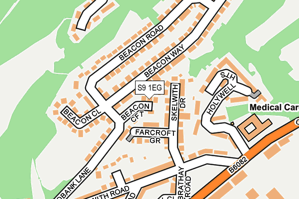 S9 1EG map - OS OpenMap – Local (Ordnance Survey)