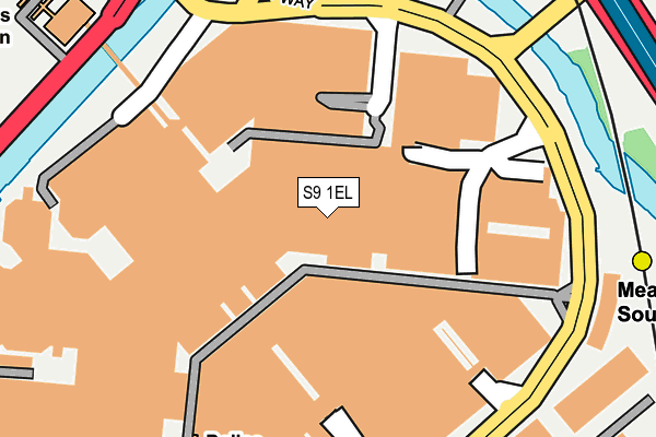 S9 1EL map - OS OpenMap – Local (Ordnance Survey)