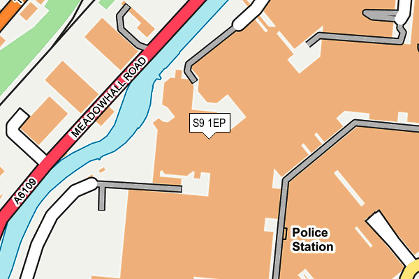 S9 1EP map - OS OpenMap – Local (Ordnance Survey)