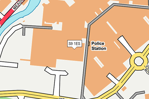 S9 1ES map - OS OpenMap – Local (Ordnance Survey)
