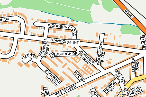 S9 1NT map - OS OpenMap – Local (Ordnance Survey)