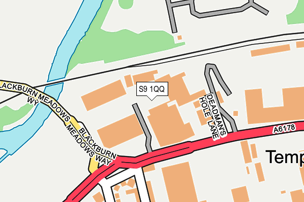 S9 1QQ map - OS OpenMap – Local (Ordnance Survey)