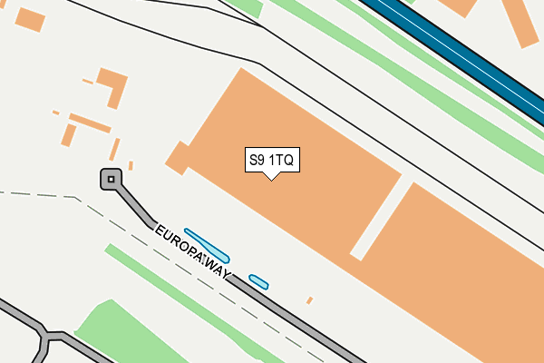 S9 1TQ map - OS OpenMap – Local (Ordnance Survey)