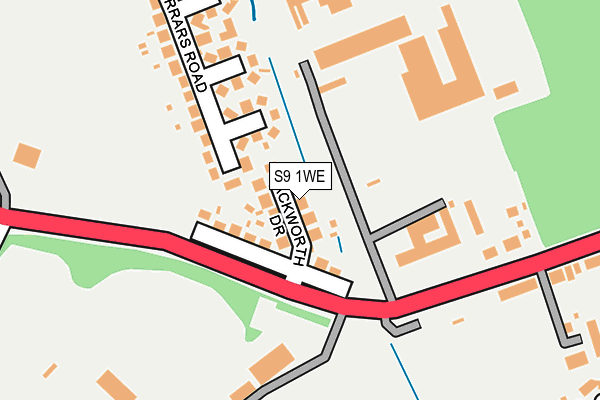 S9 1WE map - OS OpenMap – Local (Ordnance Survey)