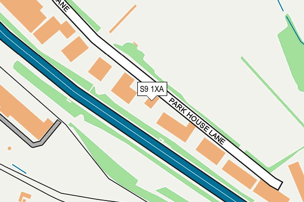 S9 1XA map - OS OpenMap – Local (Ordnance Survey)