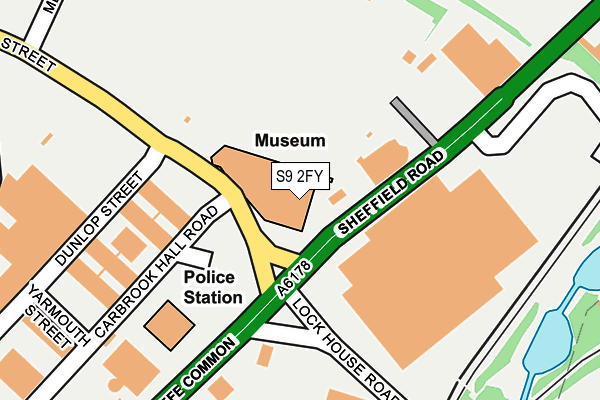 S9 2FY map - OS OpenMap – Local (Ordnance Survey)