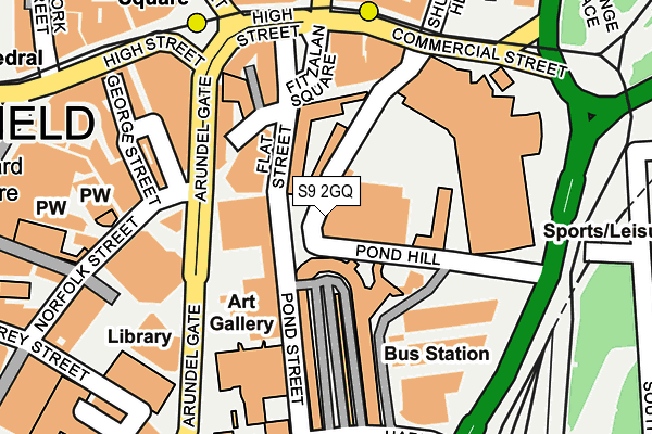 S9 2GQ map - OS OpenMap – Local (Ordnance Survey)