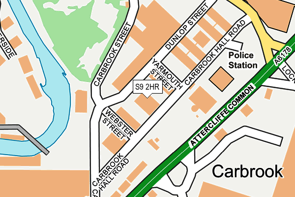 S9 2HR map - OS OpenMap – Local (Ordnance Survey)