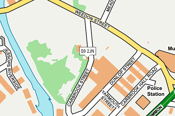 S9 2JN map - OS OpenMap – Local (Ordnance Survey)