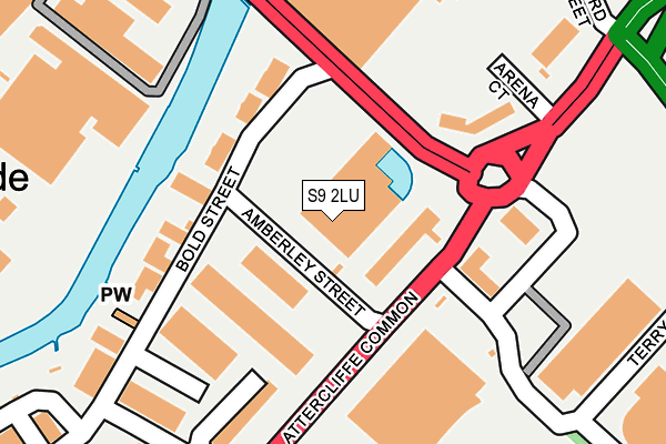 S9 2LU map - OS OpenMap – Local (Ordnance Survey)