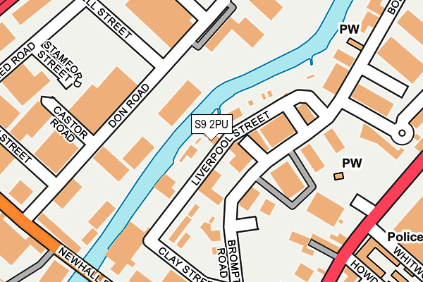 S9 2PU map - OS OpenMap – Local (Ordnance Survey)